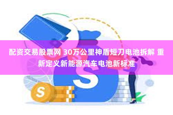 配资交易股票网 30万公里神盾短刀电池拆解 重新定义新能源汽车电池新标准