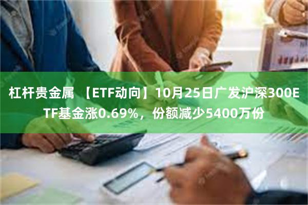 杠杆贵金属 【ETF动向】10月25日广发沪深300ETF基金涨0.69%，份额减少5400万份