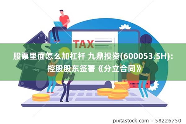 股票里面怎么加杠杆 九鼎投资(600053.SH): 控股股东签署《分立合同》