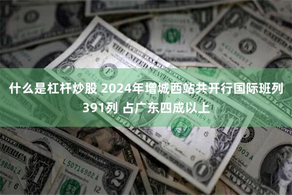 什么是杠杆炒股 2024年增城西站共开行国际班列391列 占广东四成以上