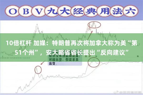 10倍杠杆 加媒：特朗普再次将加拿大称为美“第51个州”，安大略省省长提出“反向建议”