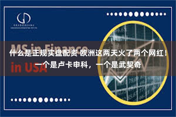 什么是正规实盘配资 欧洲这两天火了两个网红！一个是卢卡申科，一个是武契奇